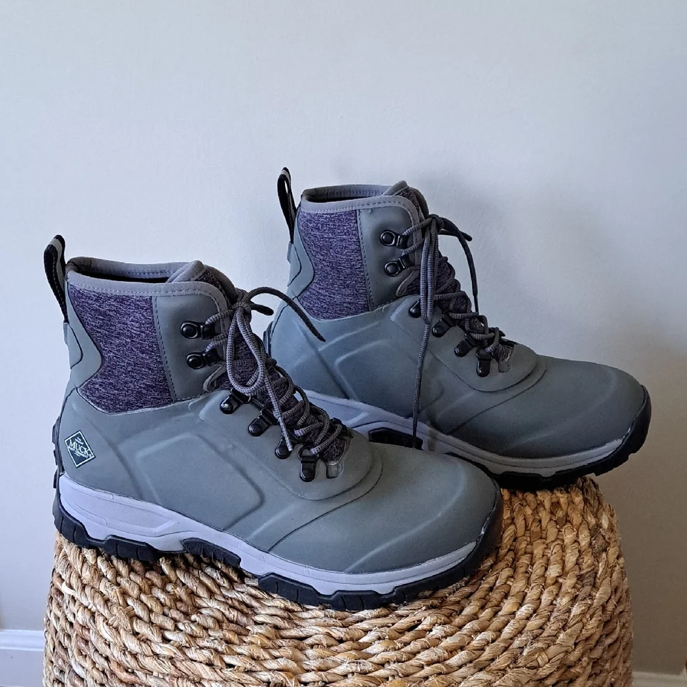 The Buck Boot Company Mens Apex Lace-Up Hiking/Outdoor Waterproof Grey Boots‎ 10